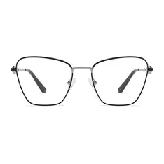 Rectangle Black/Gun Eyeglasses