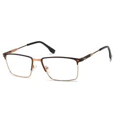 Rectangle Brown/Gold Eyeglasses