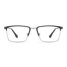 Rectangle Black/Silver Eyeglasses