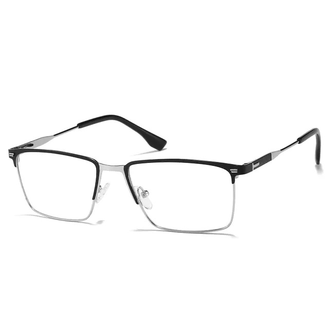 Rectangle Black/Silver Eyeglasses
