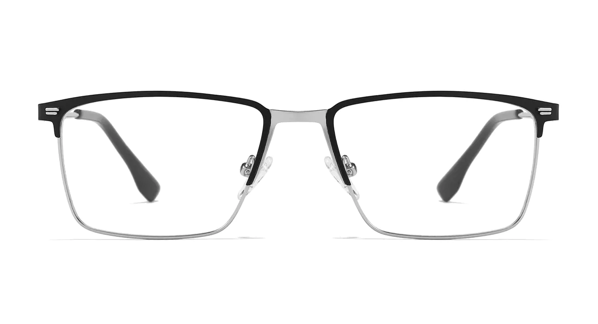 Rectangle Black/Silver Eyeglasses