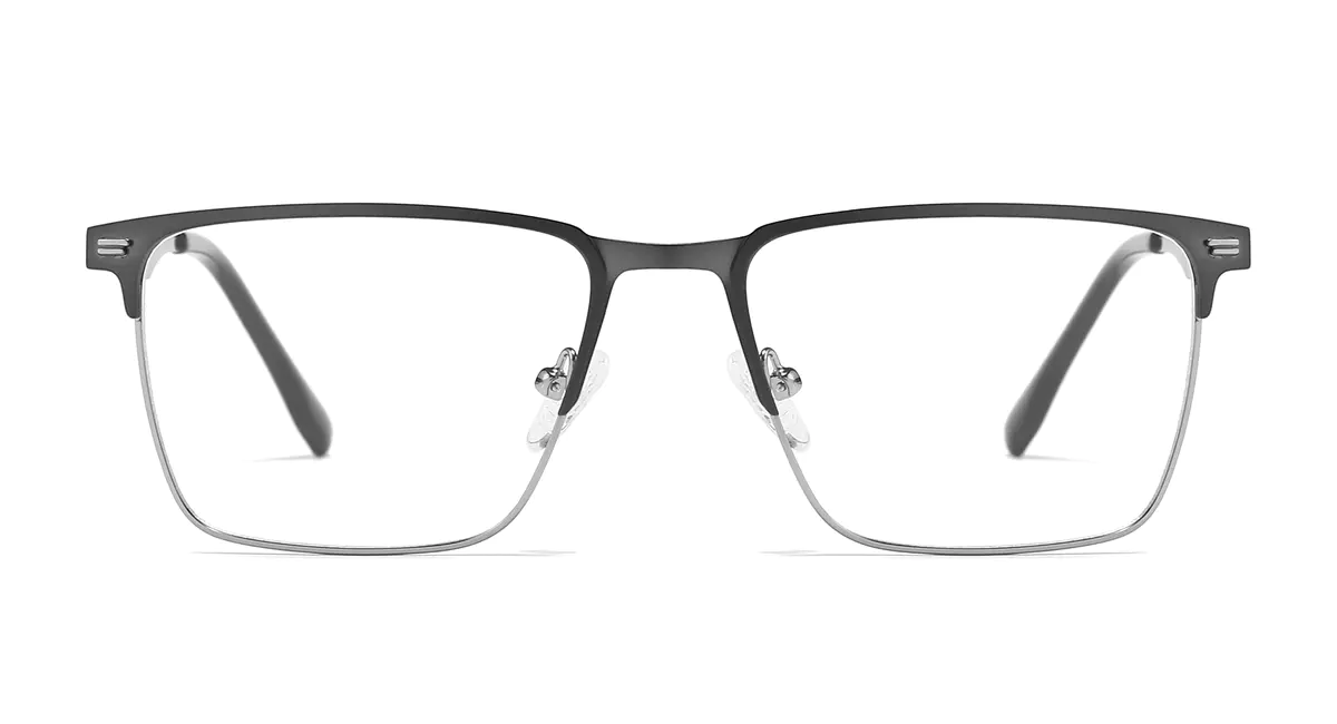 Rectangle Gray Eyeglasses