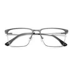 Rectangle Gray Eyeglasses