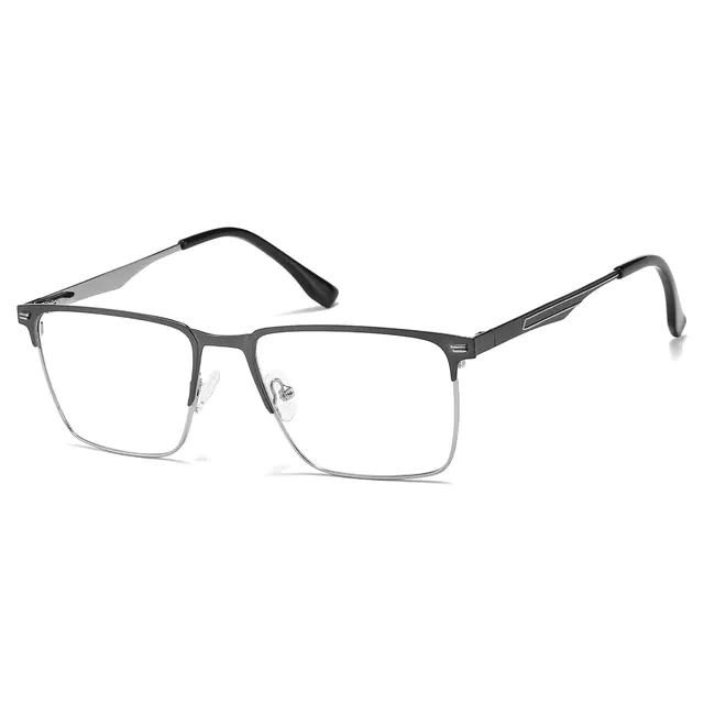 Rectangle Gray Eyeglasses