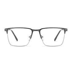 Rectangle Gray Eyeglasses