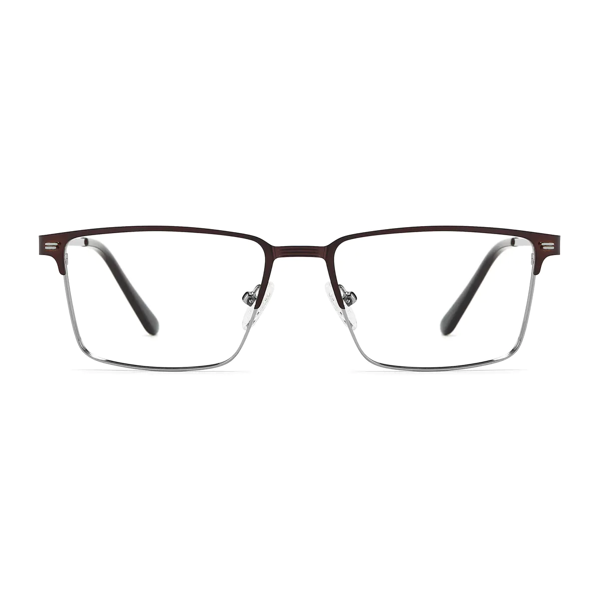 Rectangle Brown Eyeglasses