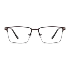 Rectangle Brown Eyeglasses