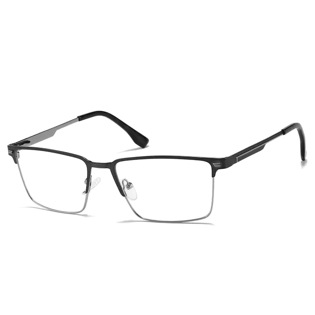 Rectangle Gray Eyeglasses