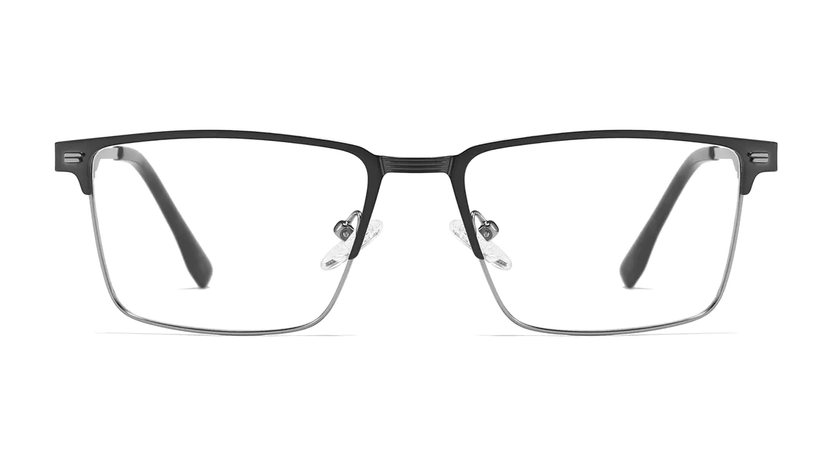 Rectangle Gray Eyeglasses