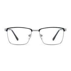 Rectangle Blue/Gray Eyeglasses