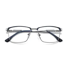 Rectangle Blue/Gray Eyeglasses