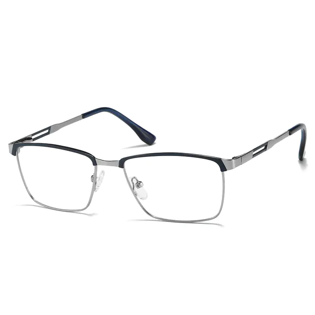 Rectangle Blue/Gray Eyeglasses