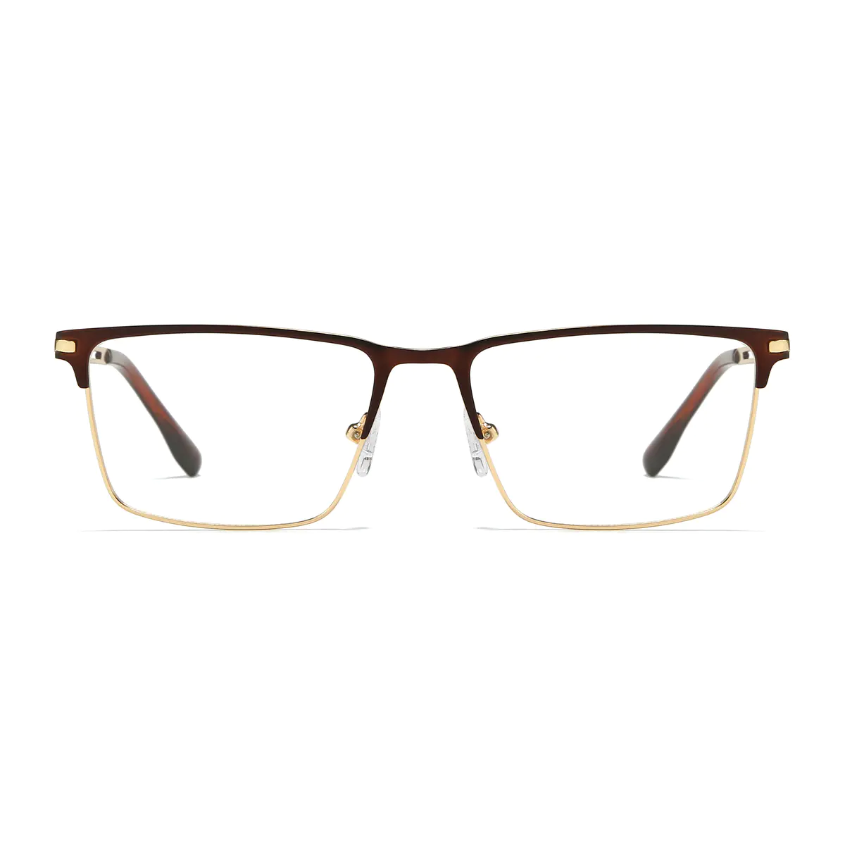 Rectangle Red/Gold Eyeglasses