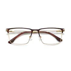 Rectangle Red/Gold Eyeglasses