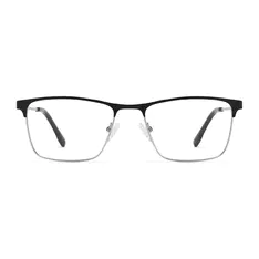 Rectangle Black/Silver Eyeglasses