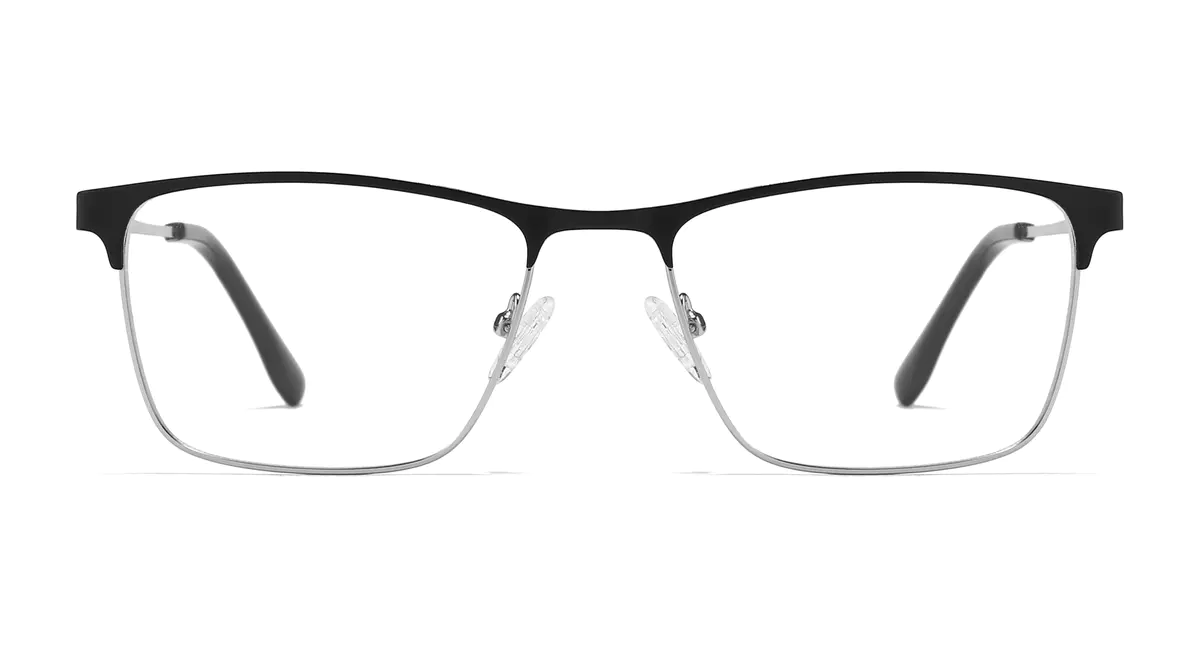 Rectangle Black/Silver Eyeglasses