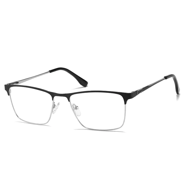 Rectangle Black/Silver Eyeglasses