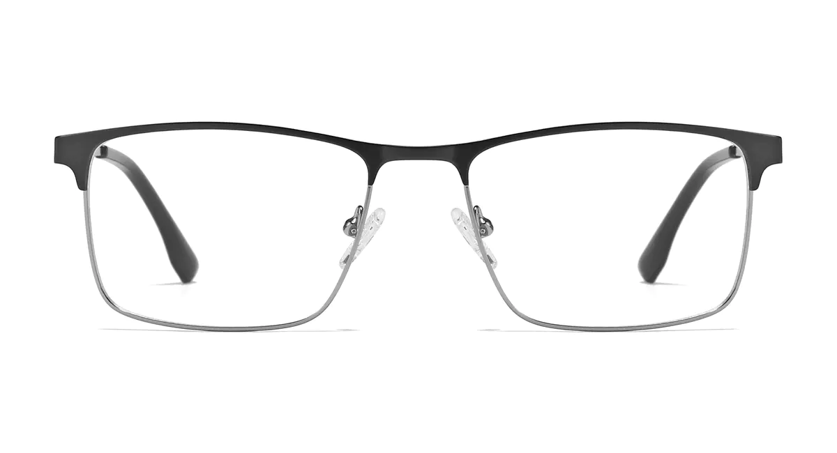 Rectangle Gray Eyeglasses