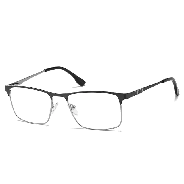 Rectangle Gray Eyeglasses
