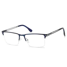 Rectangle Blue/Silver Eyeglasses