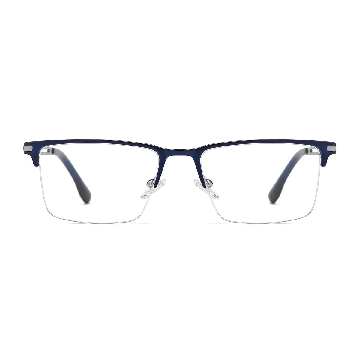 Rectangle Blue/Silver Eyeglasses