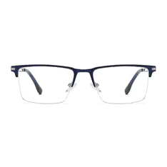 Rectangle Blue/Silver Eyeglasses