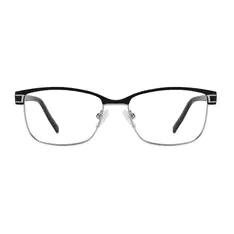 Rectangle Black/Silver Eyeglasses