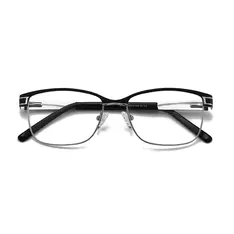 Rectangle Black/Silver Eyeglasses