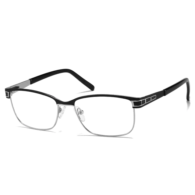 Rectangle Black/Silver Eyeglasses