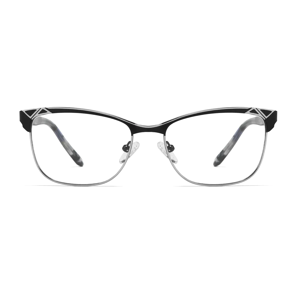 Rectangle Black/Silver Eyeglasses