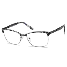 Rectangle Black/Silver Eyeglasses
