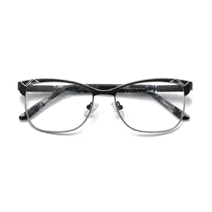 Rectangle Black/Silver Eyeglasses