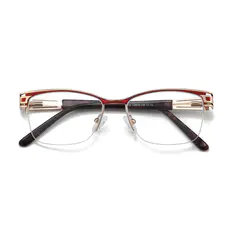 Rectangle Rose Gold/Red Eyeglasses