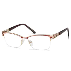 Rectangle Rose Gold/Red Eyeglasses
