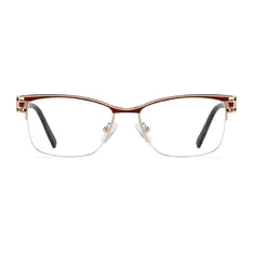 Rectangle Rose Gold/Red Eyeglasses
