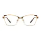 Rectangle Brown/Gold Eyeglasses