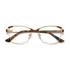 Rectangle Brown/Gold Eyeglasses
