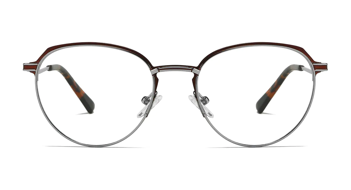 Round  Brown/Tortoiseshell Eyeglasses