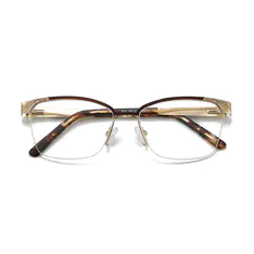 Rectangle Brown/Gold Eyeglasses