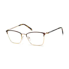 Rectangle Brown/Gold Eyeglasses