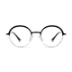 Round Black/Gray Eyeglasses