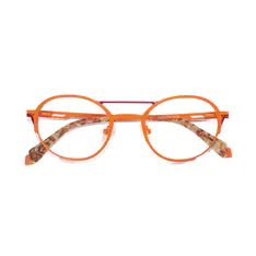 Round Orange Eyeglasses