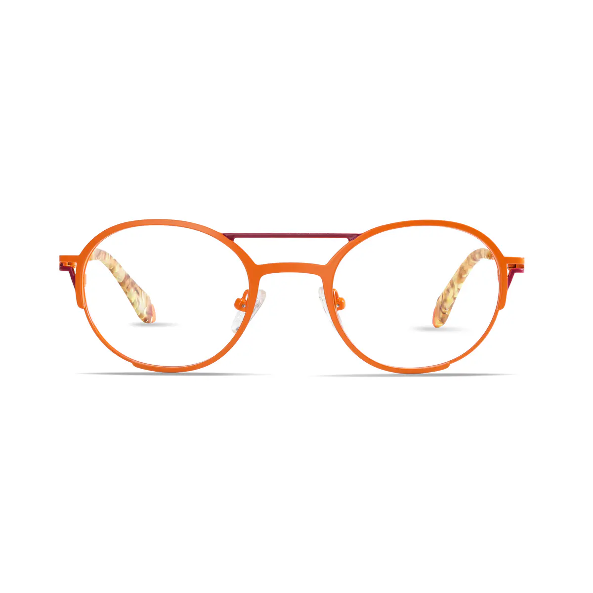 Round Orange Eyeglasses
