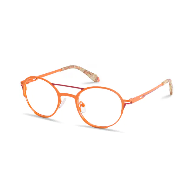 Round Orange Eyeglasses