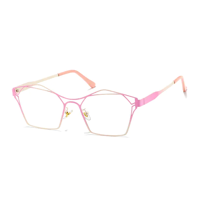 Geometric Pink Eyeglasses