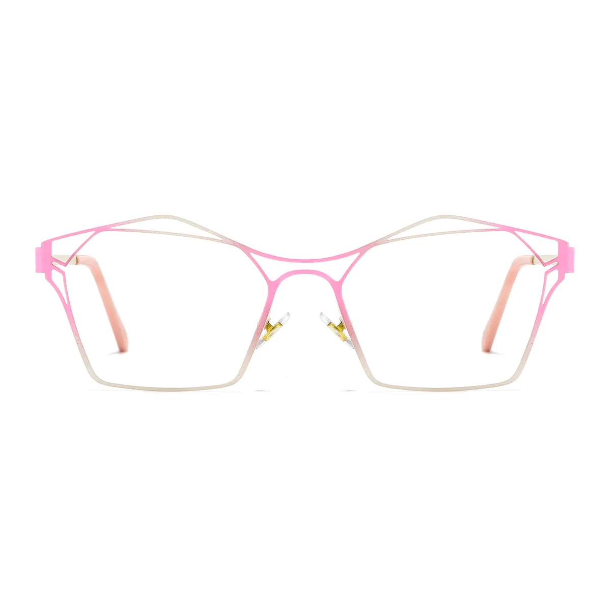 Geometric Pink Eyeglasses