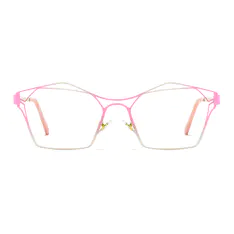 Geometric Pink Eyeglasses