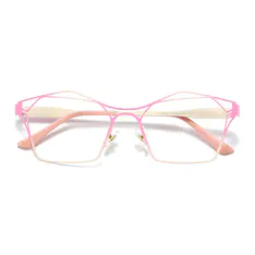 Geometric Pink Eyeglasses