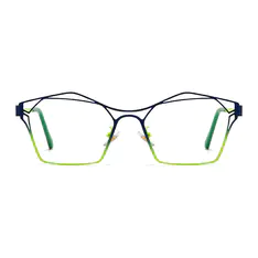 Geometric Blue/Green Eyeglasses