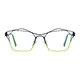 Geometric Blue/Green Eyeglasses